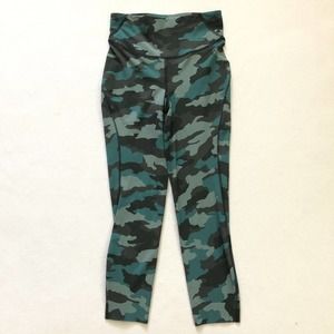 Lululemon Heritage 365 Camo Tidewater Teal Multi Base Pace HR Crop 23” Nulux 4